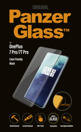 water notice soft Folie de sticla OnePlus 7 Pro/7T Pro negru , CF PanzerGlass - Cloud &  Mobiles & More