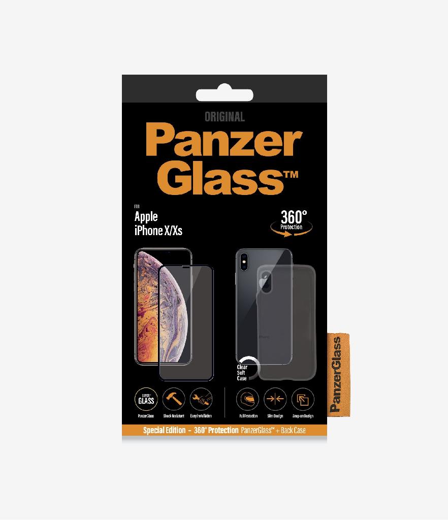 Folie de sticla si carcasa Apple iPhone X/Xs PanzerGlass