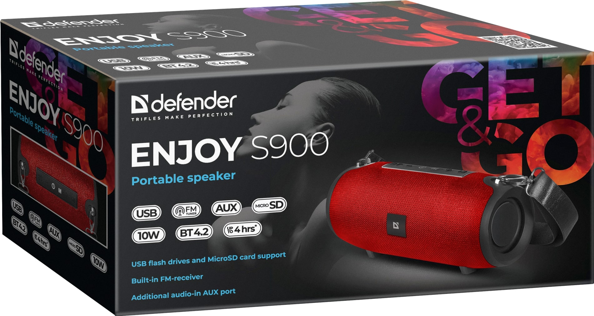 Boxa Bluetooth Defender Enjoy S900 10W BT 5.0 Rosu