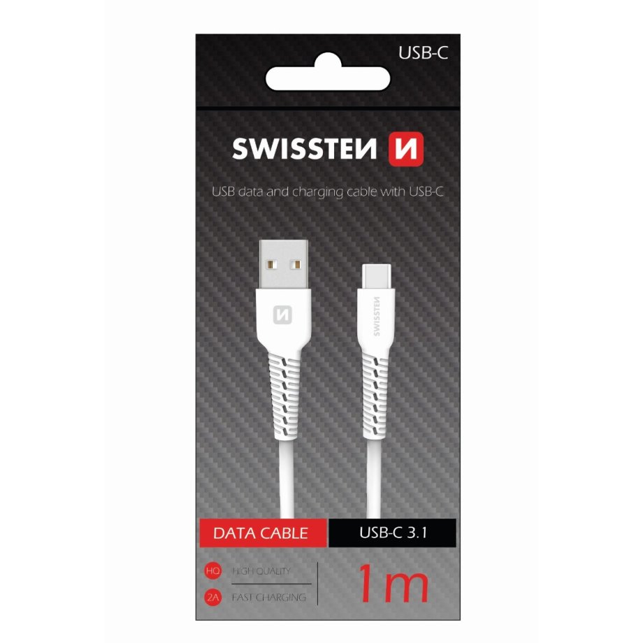 Cablu de date USB la USB TypeC 1m SWISSTEN