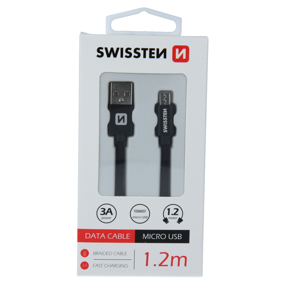 Cablu de date USB la microUSB 1.2m SWISSTEN