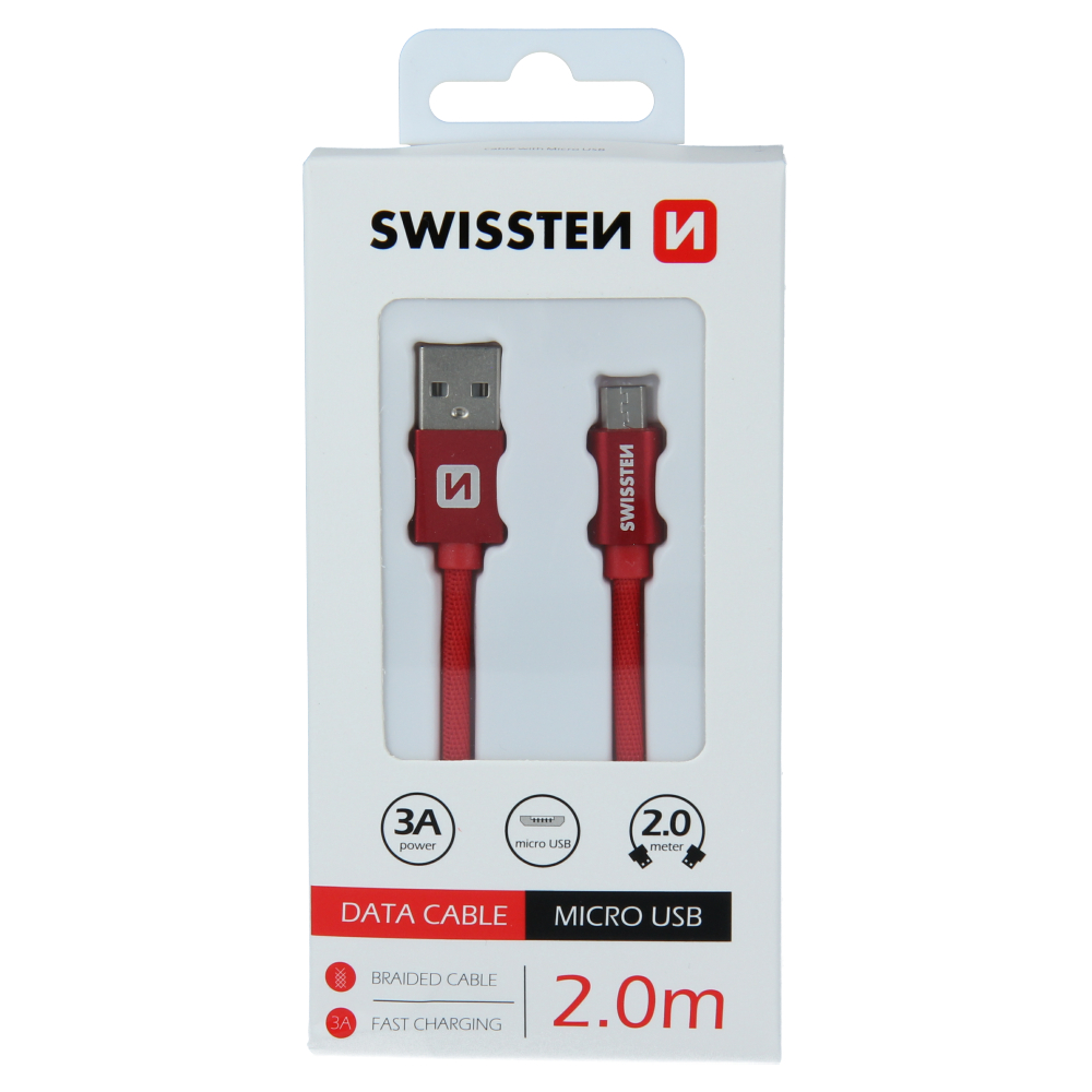 Cablu de date USB la microUSB 2m SWISSTEN