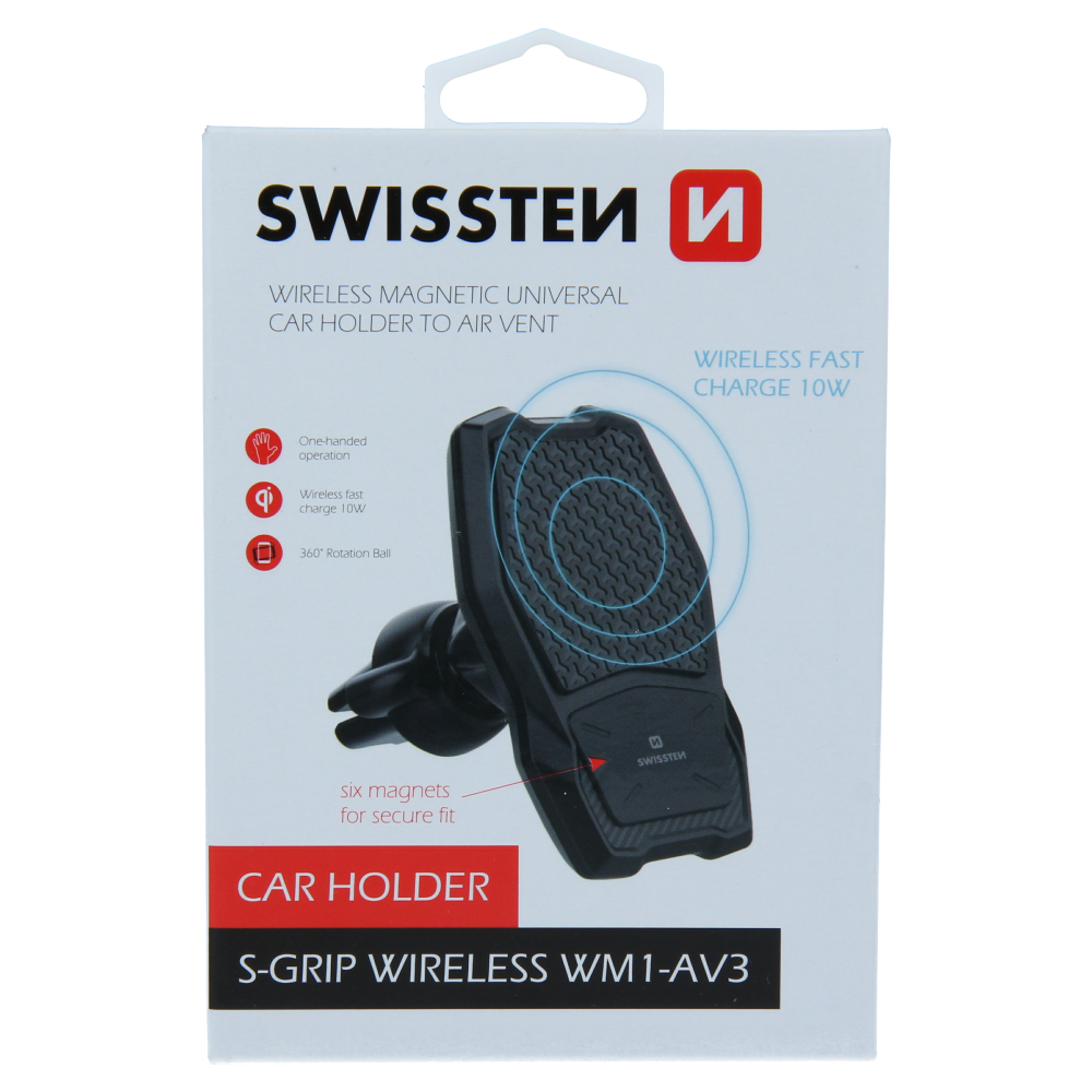 Set suport auto + Incarcator Wireless S-GRIP 10W SWISSTEN