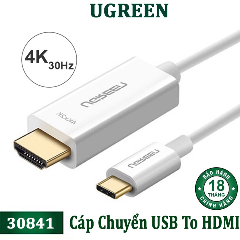 Cablu USB TypeC (T)  la HDMI (T) 4K, 1,5m UGREEN