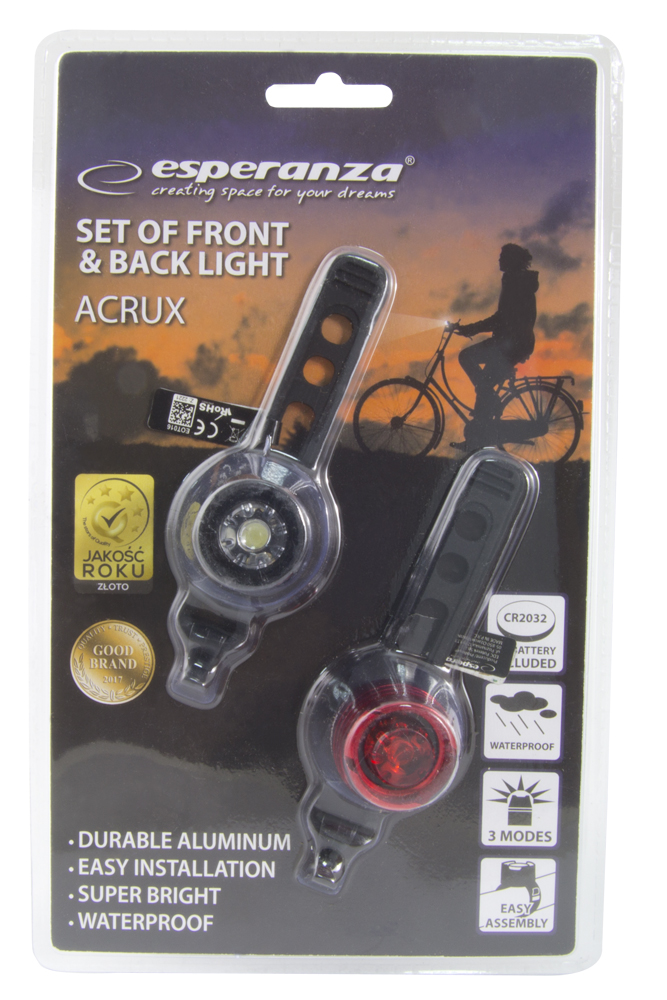 Set lumini LED pentru bicigleta Acrux ESPERANZA