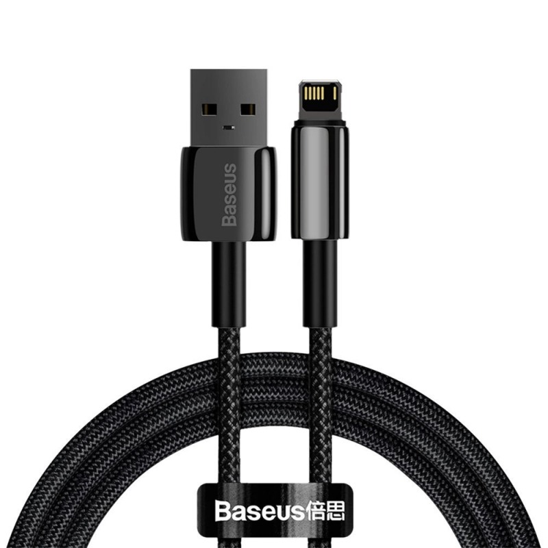 Cablu alimentare si date USB la Lightning, 2,4A Tungsten Gold BASEUS 