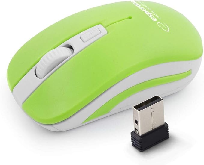 Mouse wireless,1600dpi,verde Uranus ESPERANZA