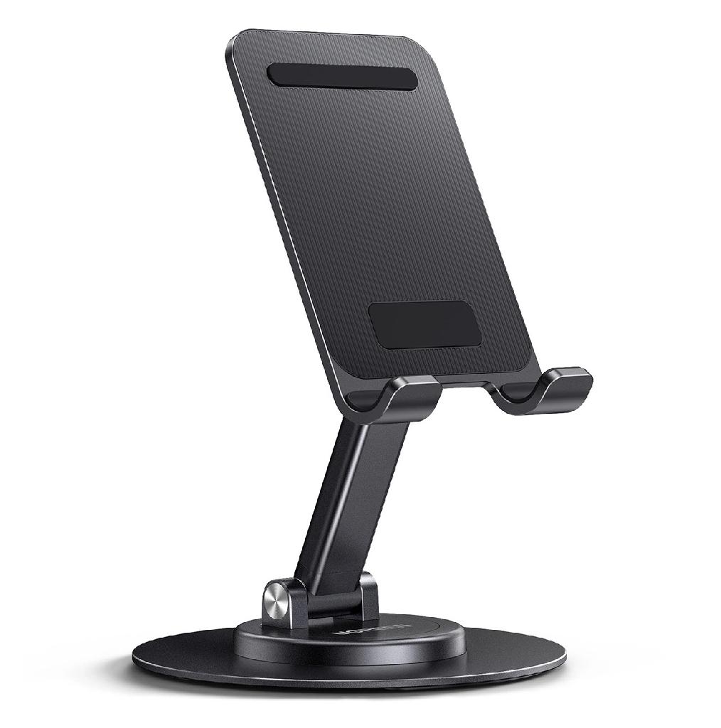 Suport pentru telefon sau tableta rotativ, pliabil, negru UGREEN