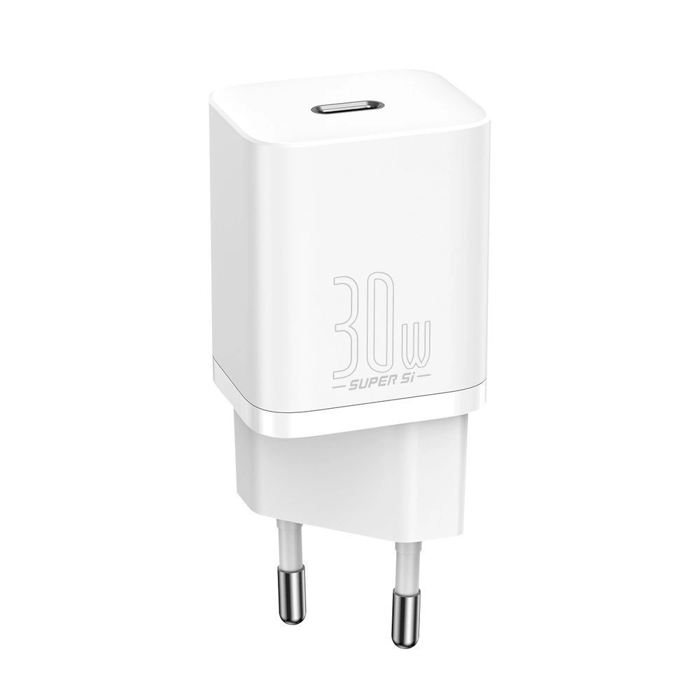 Incarcator retea 30W Super Si 1C, QC, 1xUSB-C, Alb BASEUS  
