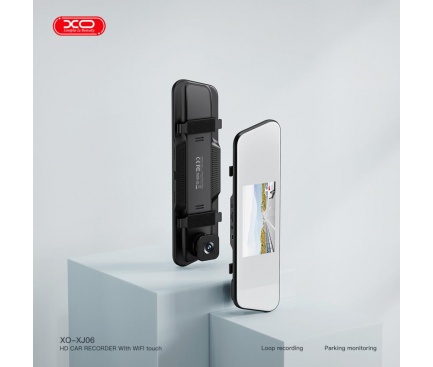 Camera auto 2in1 cu integrare in oglinda retrovizoare, 1080p XO XJ06