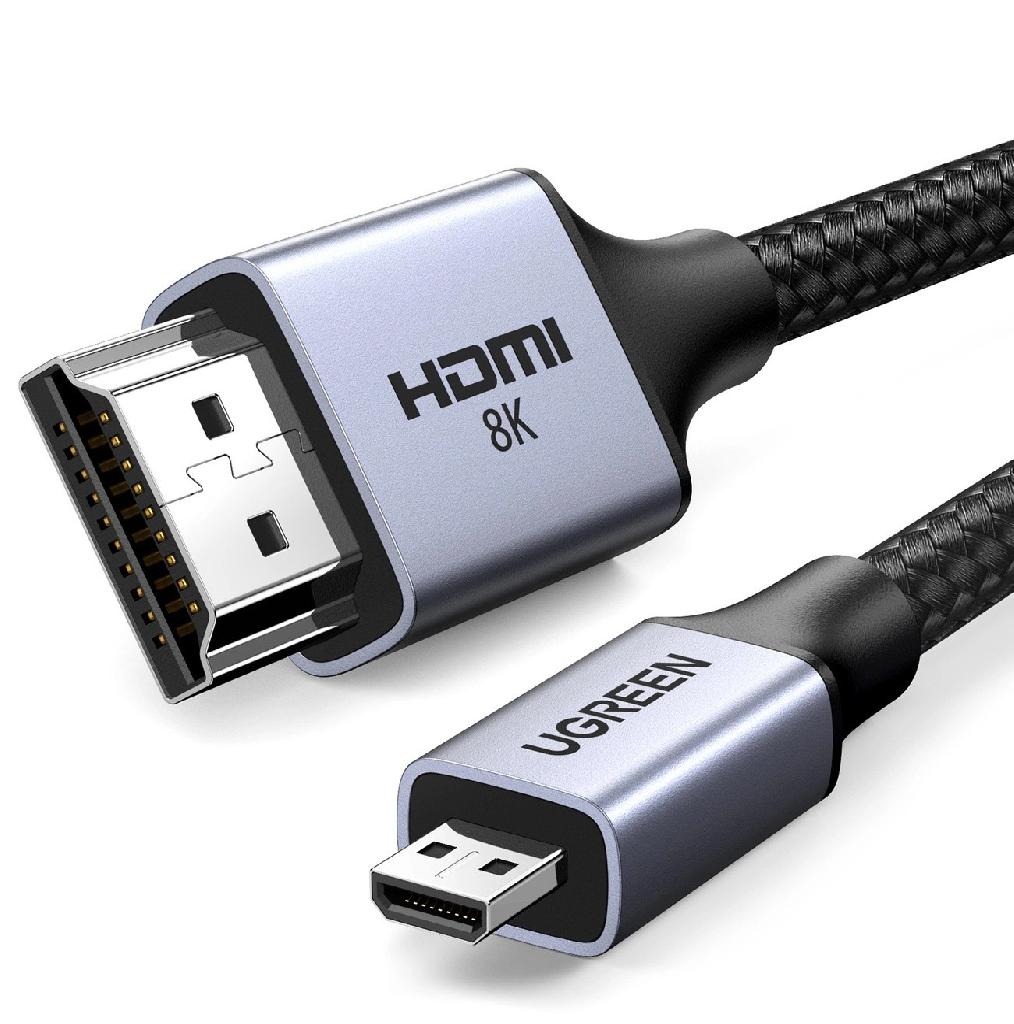 Cablu video micro HDMI(T) la HDMI(T), 8K/60Hz, HDMI 2.1, 2m, HD164 UGREEN 
