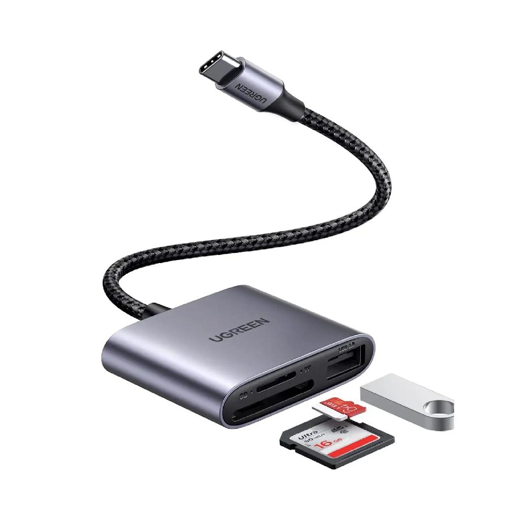 Card reader interfata Type-C, citeste/scrie: micro-SD/SD,TF, USB 2.0, CM387 UGREEN
