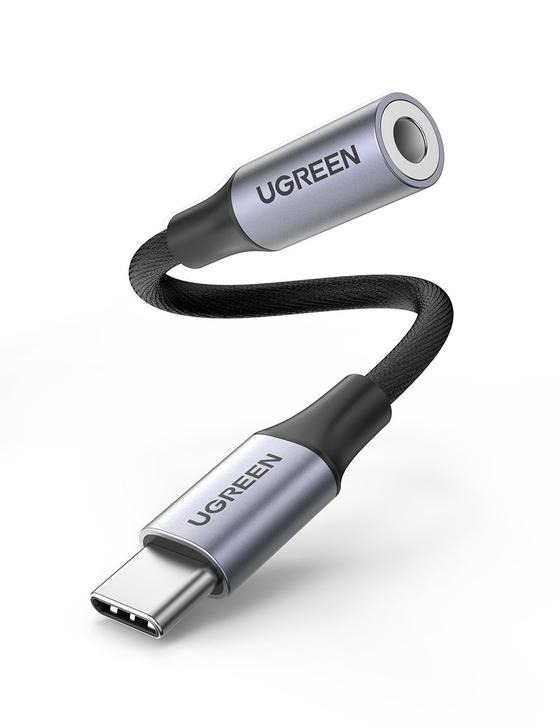 Adaptor audio TypeC (T) la Jack 3.5 mm(M), 10cm  UGREEN 80154