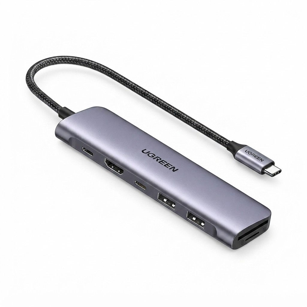 Docking station 7in1 conectare Type-C la 2xUSB3.0,1xHDMI 4K, 1xSD Card,1xTF, 2xType-C 100W, CM195 UGREEN