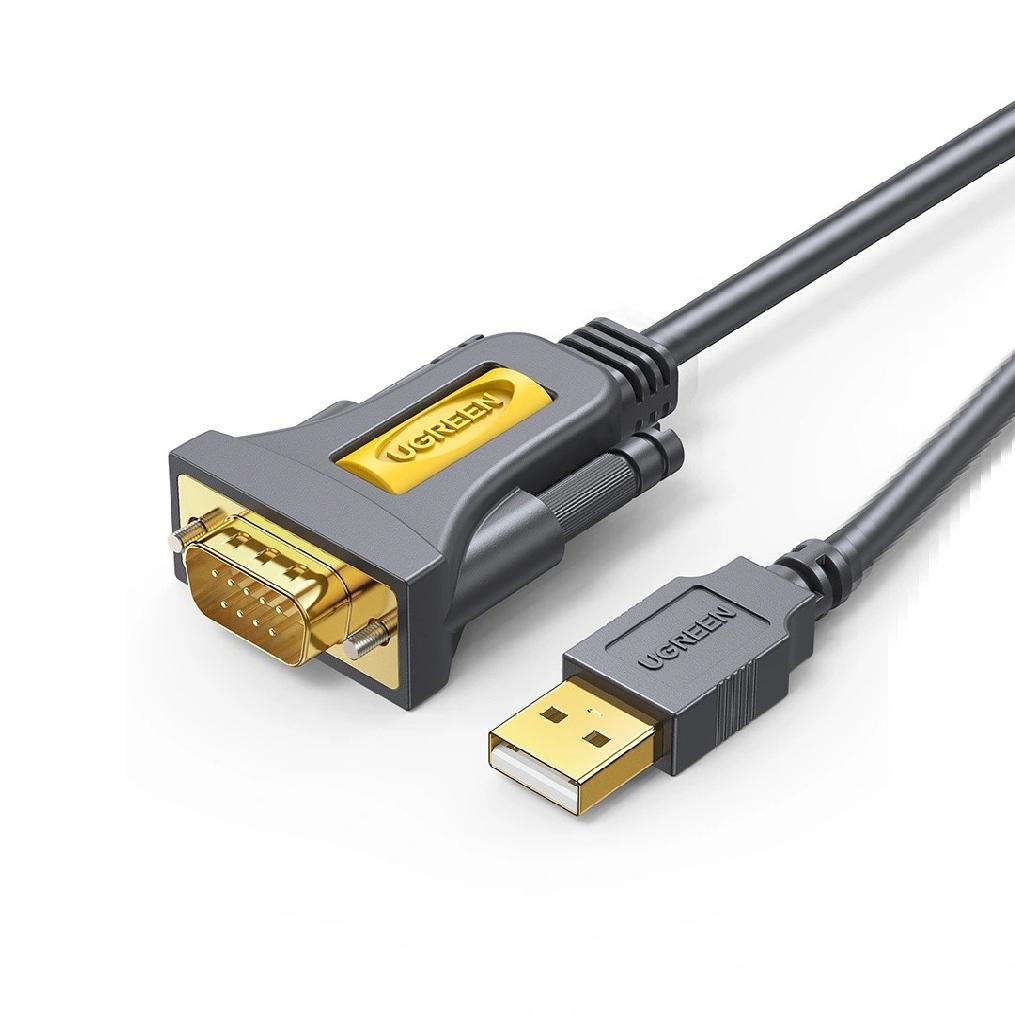 Cablu adaptor USB 2.0(T) la Serial DB9M(9-pin)(RS232)(T), 1.5m, CR104 UGREEN 