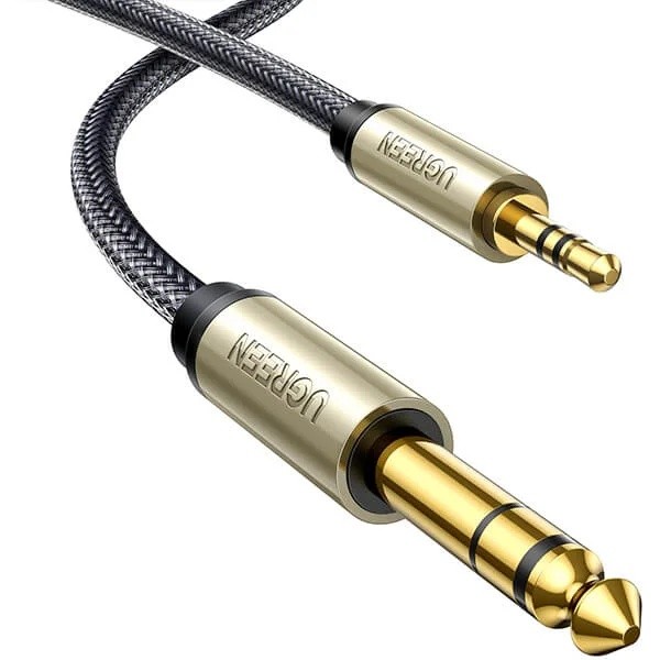 Cablu audio TRS jack 3.5 mm(T) la jack 6.35 mm(T), 3m, gri, AV127 UGREEN 