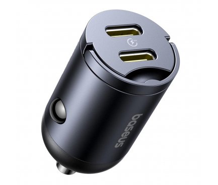 Incarcator auto 2xType-C, 30W, PD3.0 Fast Charging, Tiny Star Baseus
