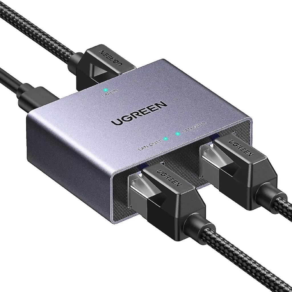 Spliter retea 1 la 2, Gigabit 1000 Mbit/s, USB power, pana la 100m, negru, NW301 UGREEN 