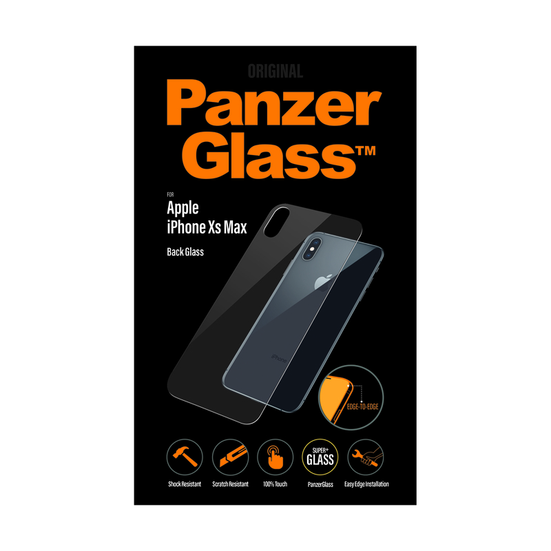 Folie  sticla antisoc pentru iPhone XS Max, transparenta, spate - PanzerGlass 