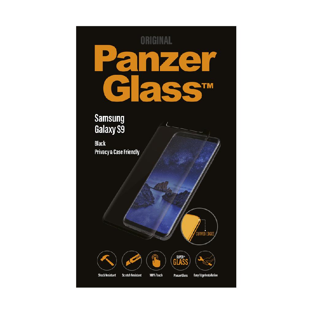 Folie sticla pentru Samsung S9, privacy, casefriendly, negru, fata - PanzerGlass