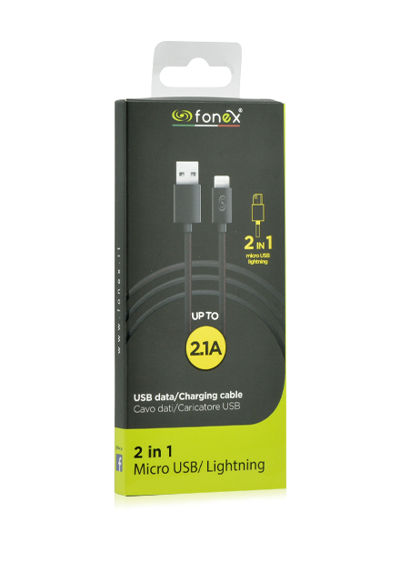 Cablu USB reversibil micro/Lightning FONEX