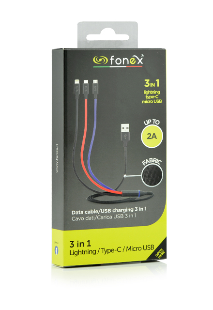 Cablu de date USB 3 in 1 FONEX