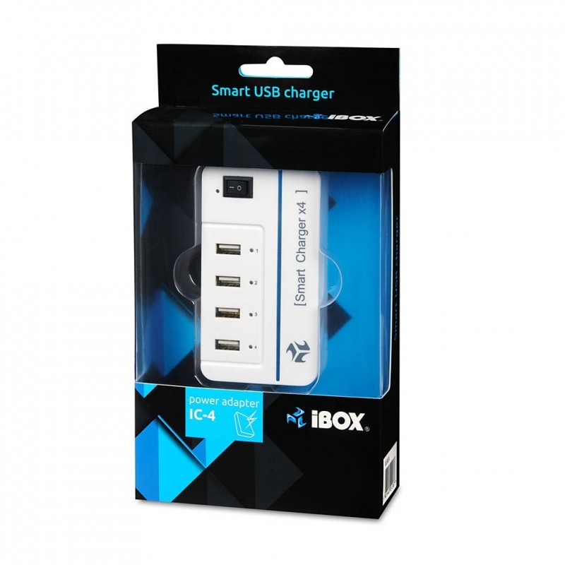 Incarcator retea cu patru porturi USB IBOX 