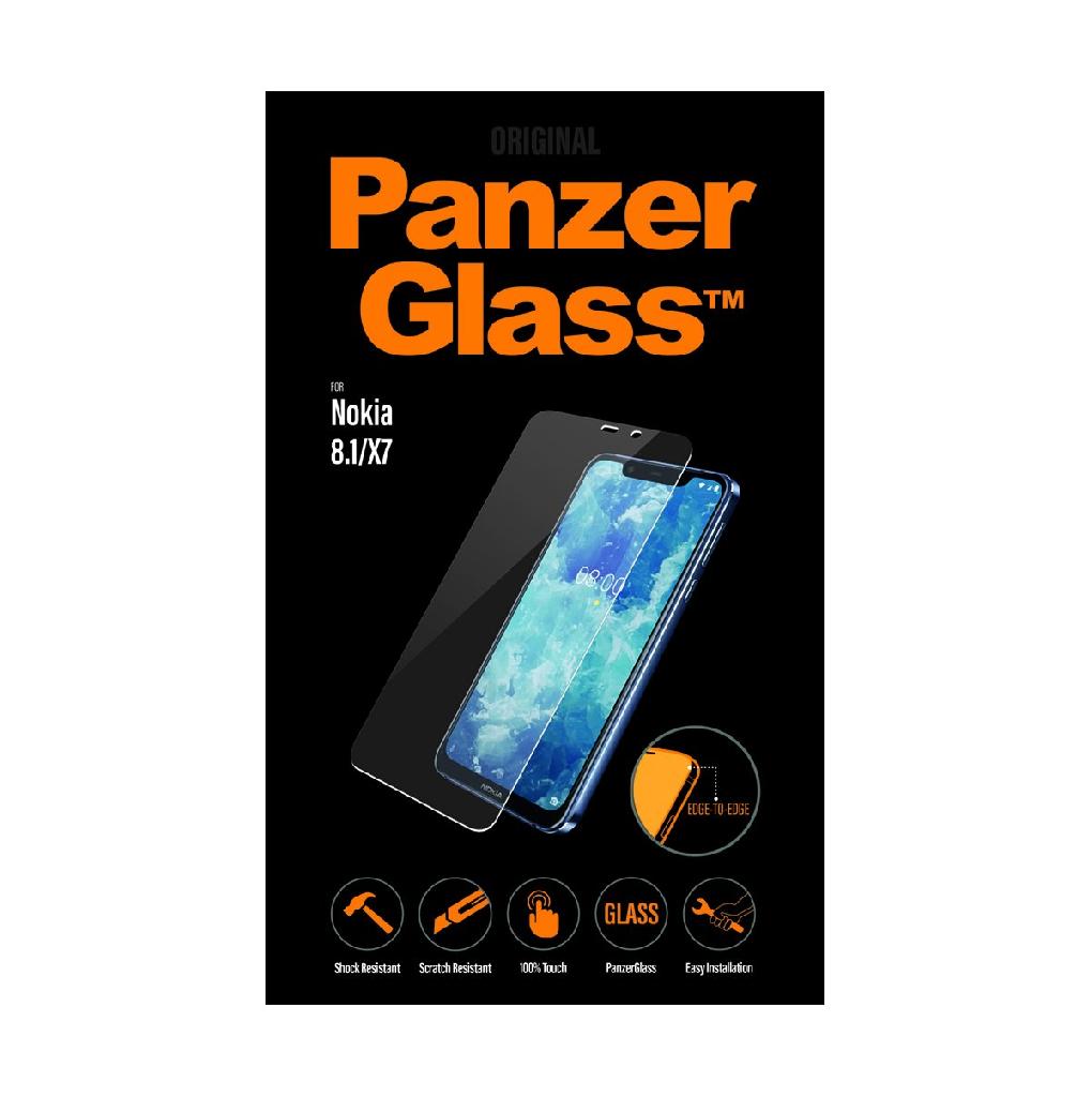 Folie sticla antisoc pentru Nokia 8.1/X7, transparenta - PanzerGlass