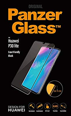 Folie sticla antisoc pentru Huawei P30 Lite, neagra, fata - PanzerGlass