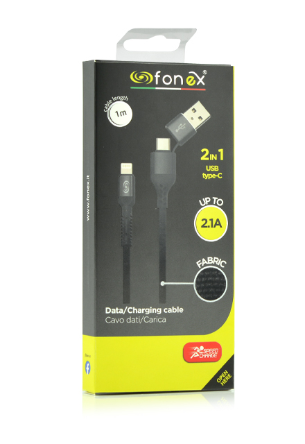 Cablu de date 2 in 1 USB/TypeC la Lightning FONEX  